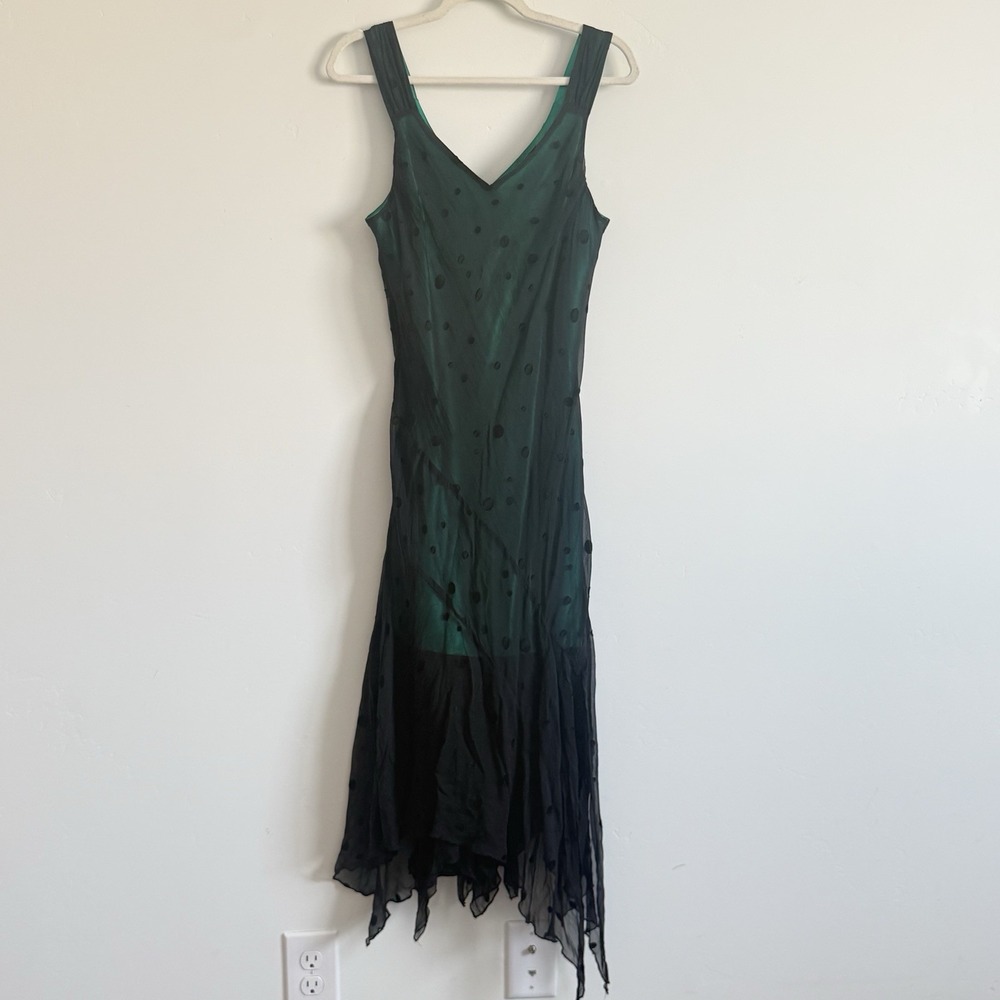 Vtg Jonathan Martin Silk Dress 14 Asymmetrical Whimsigoth Fairy Dark Romantic
